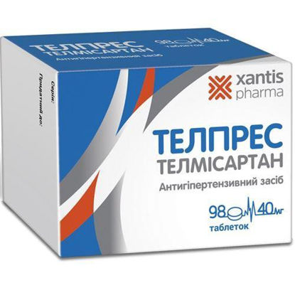 Світлина Телпрес таблетки 40 мг №98